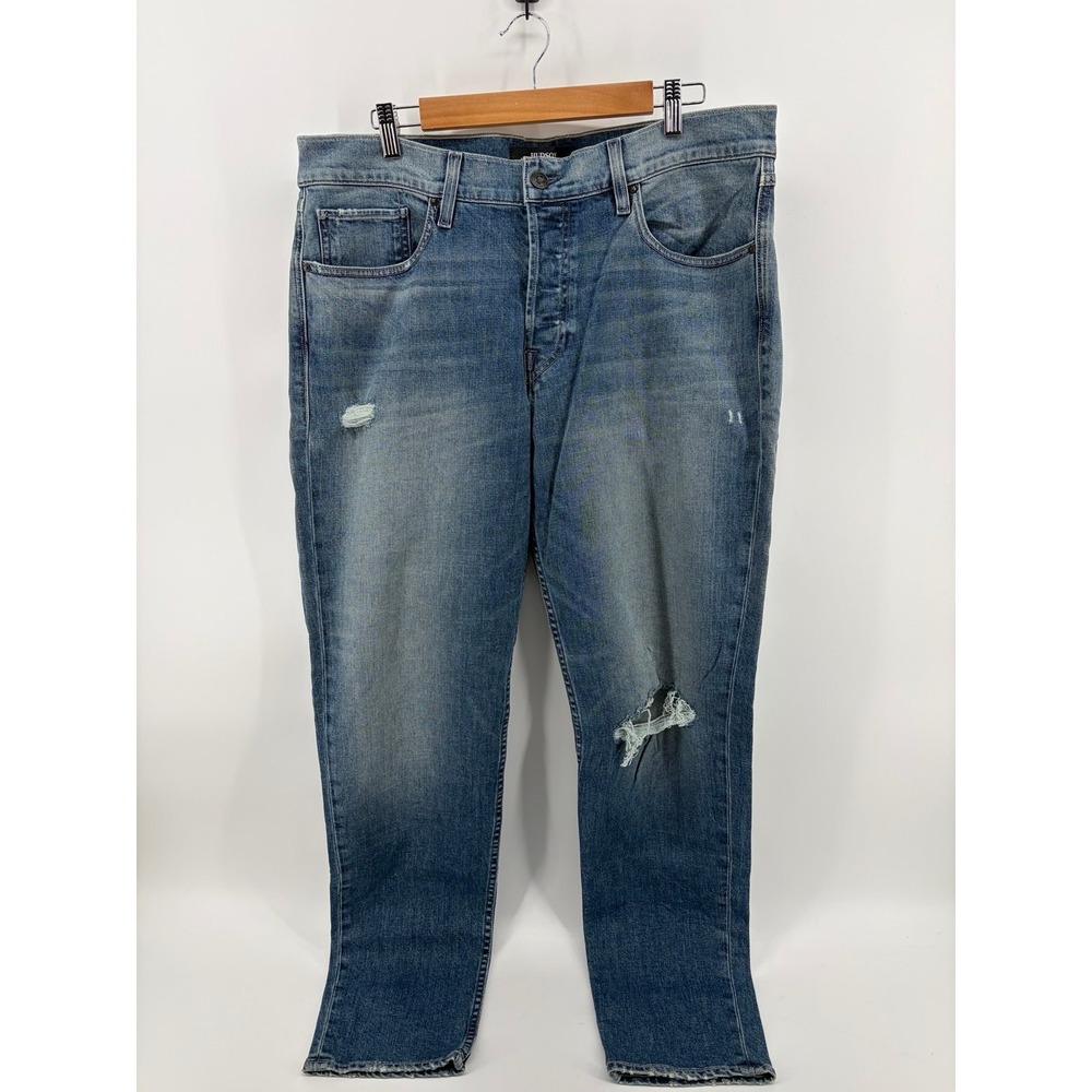 Hudson Los Angeles, "Sartor" Relaxed Skinny Jeans, Distressed, Men Size 38, NWT
